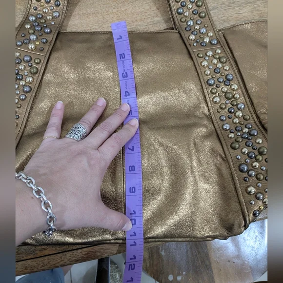 BETSEY JOHNSON VINTAGE Studded Bronze Bag - Picture 16 of 17